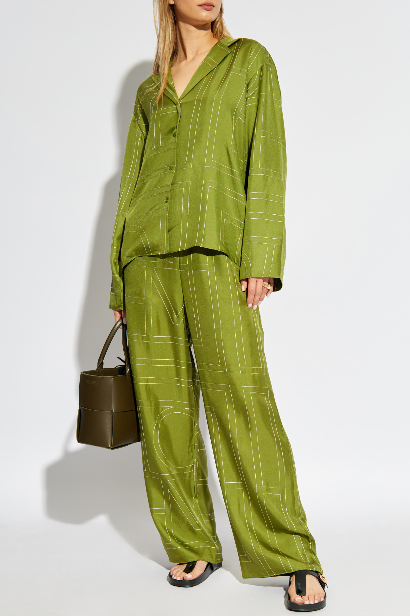 【最終価格】green clothing 4pocket pant Mサイズ Wide Leg Pant w Pintucks Green – SPRWMN